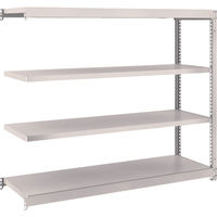 TRUSCO スチールラック M1.5型軽中量棚 1460×445×H1200 4段連結 ネオグレー M1.5-4544B NG（直送品）