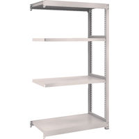 TRUSCO スチールラック M2型軽中量棚 860×450×H1500 4段 連結 ネオグレー M2-5344B NG 1セット(1個)（直送品）