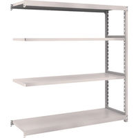 TRUSCO スチールラック M2型軽中量棚 1460×450×H1500 4段 連結 ネオグレー M2-5544B NG 1セット(1個)（直送品）