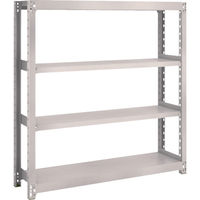 TRUSCO スチールラック M2型軽中量棚 1160×300×H1200 4段 単体 ネオグレー M2-4434 NG 1セット(1個)（直送品）