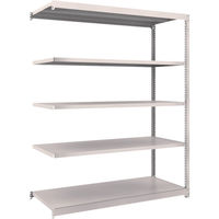 TRUSCO スチールラック M1.5型軽中量棚 1460×595×H1800 5段連結 ネオグレー M1.5-6565B NG（直送品）