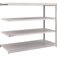 TRUSCO スチールラック M1.5型軽中量棚 1460×595×H1200 4段連結 ネオグレー M1.5-4564B NG（直送品）