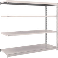 TRUSCO スチールラック M1.5型軽中量棚 1760×595×H1500 4段連結 ネオグレー M1.5-5664B NG（直送品）