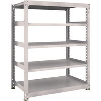 TRUSCO スチールラック M3型中量棚 1200×721×H1500 5段 単体 ネオグレー M3-5475 NG 1セット(1個)（直送品）