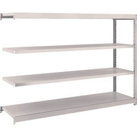 TRUSCO スチールラック M1.5型軽中量棚 1760×445×H1200 4段連結 ネオグレー M1.5-4644B NG（直送品）