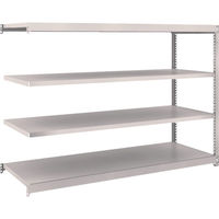 TRUSCO スチールラック M1.5型軽中量棚 1760×595×H1200 4段連結 ネオグレー M1.5-4664B NG（直送品）