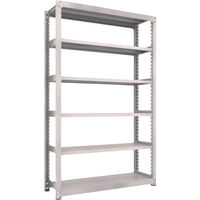 TRUSCO スチールラック M3型中量棚 1500×471×H2400 6段 単体 ネオグレー M3-8556 NG 1セット(1個)（直送品）