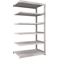 TRUSCO スチールラック M5型中量棚 1200×721×H2100 6段 連結 ネオグレー M5-7476B NG 1台(1個)（直送品）