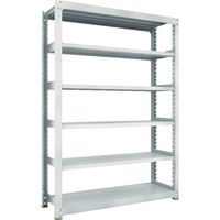 TRUSCO スチールラック M5型中量棚 1500×471×H2100 6段 単体 ネオグレー M5-7556 NG 1台(1個)（直送品）