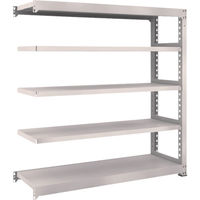 TRUSCO スチールラック M5型中量棚 1500×471×H1500 5段 連結 ネオグレー M5-5555B NG 1台(1個)（直送品）