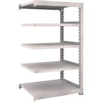 TRUSCO スチールラック M5型中量棚 900×721×H1500 5段 連結 ネオグレー M5-5375B NG 1台(1個)（直送品）