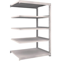 TRUSCO スチールラック M5型中量棚 1200×921×H1800 5段 連結 ネオグレー M5-6495B NG 1台(1個)（直送品）