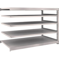 TRUSCO スチールラック M5型中量棚 1800×921×H1200 5段 連結 ネオグレー M5-4695B NG 1台(1個)（直送品）