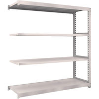 TRUSCO スチールラック M5型中量棚 1800×571×H1800 4段 連結 ネオグレー M5-6664B NG 1台(1個)（直送品）