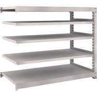 TRUSCO スチールラック M5型中量棚 1500×721×H1200 5段 連結 ネオグレー M5-4575B NG 1台(1個)（直送品）