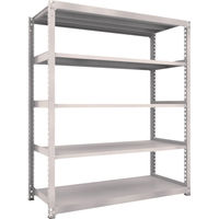 TRUSCO スチールラック M5型中量棚 1800X721XH2100 5段 単体 ネオグレー M5-7675 NG 1台(1個)（直送品）
