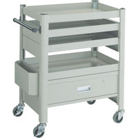 トラスコ中山 TRUSCO コンビネーションワゴン 643X427XH880 スライド棚付 TCW-81E3 1台 301-5181（直送品）