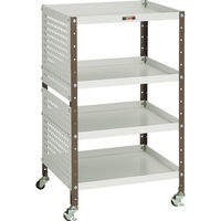 トラスコ中山 TRUSCO V型ツールワゴン 482X420XH798 4段 Pパネル付 VL-1P2 1台 352-5368（直送品）