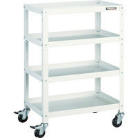 トラスコ中山 TRUSCO ツールワゴン ラビットワゴン 600X400 ゴム車輪 ホワイト RBW-964 W 1台 366-3787（直送品）