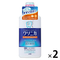 クリニカ クイックウォッシュ マウスウォッシュ 450mL ノンアルコール 1セット 2本 虫歯予防 洗口液  ライオン