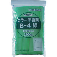 生産日本社 「ユニパック」　Ｂー４　緑　８５×６０×０．０４ B-4-CG 1袋(300枚) 366-7251