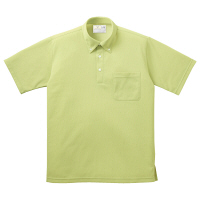 トンボ 介護ユニフォーム キラク 男女兼用ボタンダウンシャツ CR139 グラスグリーン 4L 1枚（取寄品）