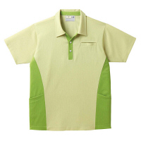トンボ 介護ユニフォーム キラク 男女兼用ニットシャツ CR155 グラスグリーン 4L 1枚（取寄品）