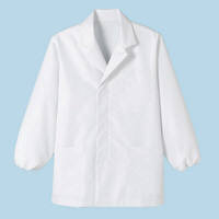ボンマックス　メンズ衿付き和コート長袖　ホワイト　4L　（直送品）