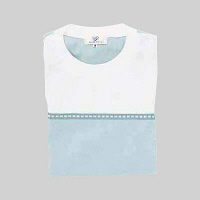 トンボ 介護ユニフォーム キラク 男女兼用Tシャツ CR066 ブルー 4L 1枚（取寄品）