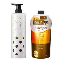 エッセンシャル スマートホルダーセット しっとりツヤ髪シャンプー 詰め替え 340ml + ホルダー（ENJOY） 花王