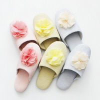 【アウトレット】コサージュ付ふんわりパイルスリッパ3色組 SK-997 1セット（3組：3色×各1組） バード