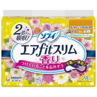 ナプキン 多い昼～ふつうの日安心用 羽なし 21cm ソフィ エアfitスリム Happyブーケ香り 1個（28枚） ユニ・チャーム