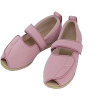 あゆみ 介護靴 1015オープンマジックII ピンクM（22.0-22.5cm）両足 施設・院内用（取寄品）