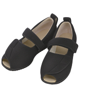 あゆみ 介護靴 1015オープンマジックII ブラックS（21.0-21.5cm）両足 施設・院内用（取寄品）