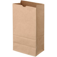 「現場のチカラ」角底袋　茶　無地　4号　1袋（500枚入）　アスクル オリジナル