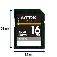 TDK　SDHCメモリーカード　16G　クラス10　T-SDHC16GB10