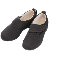 あゆみ 介護靴 1102ウィングストレッチ 黒S（21.0-21.5cm）両足 施設・院内用（取寄品）