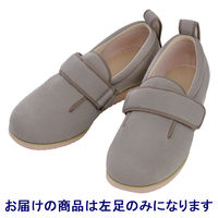 あゆみ 介護靴 7005ダブルマジックII 5E Mグレー5L（27.0-27.5cm）左足 施設・院内用（直送品）