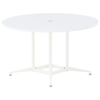アール・エフ・ヤマカワ OAミーティングテーブル ラウンド型 ホワイト 直径1200×高さ700mm 1台（2梱包）