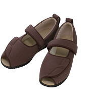 あゆみ 介護靴 7009オープンマジックII 5E ブラウンLL（24.0-24.5cm）両足 施設・院内用（取寄品）