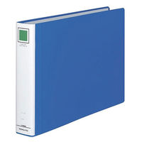 コクヨ　チューブファイル　エコツインR　B4ヨコ　とじ厚40mm　青　両開きパイプ式ファイル　フ-RT649B　1セット（4冊）