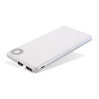 イーサプライズ　薄型大容量モバイルバッテリー　ホワイト　10000mAh/USB×2ポート/3.1A（2ポート合計）/LEDライト付　ESAMB10000WH