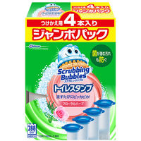 【お得なセット】スクラビングバブル トイレスタンプ フローラルハーブの香り 付替用（4本入）ジョンソン