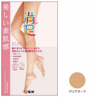【セール】満足（マンゾク） 美しい素肌感 伝線しにくいストッキング L-LL クリアヌード 福助（フクスケ）