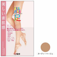 【セール】満足（マンゾク） 美しい素肌感 伝線しにくいストッキング L-LL ヌーディベージュ 福助（フクスケ）