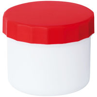 ケーエム化学　3104/丸底プラツボ（定量タイプ）　30ｍL　（アカ）　未滅菌　1箱（50個入）【軟膏容器】