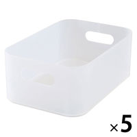 無印良品 ポリプロピレンメイクボックス 1/2 約150×220×86mm 5個 良品計画