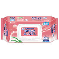 からだふき　ウェットタオル【ウェット】リフレ やわらかぬれタオル フタ付 92105 1箱（80枚×12パック入） リブドゥコーポレーション
