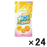 【アウトレット】食器用洗剤 オレンジマイルド詰替 500ml ミツエイ 1ケース（24個入）