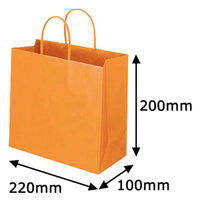 レザートーン手提袋　丸紐　マンダリン　M　1セット（50枚：10枚入×5袋）　スーパーバッグ  オリジナル